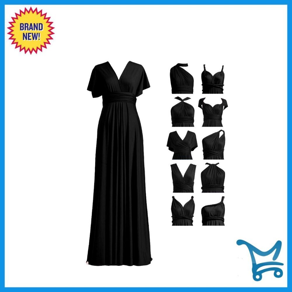 Convertible Infinity Twist Wrap Dress Multi-Way Bridesmaid Elegant Evening